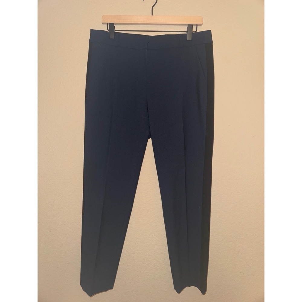 Kate Spade Wool Trouser Pants Size 10 Navy‎ with Black Panel